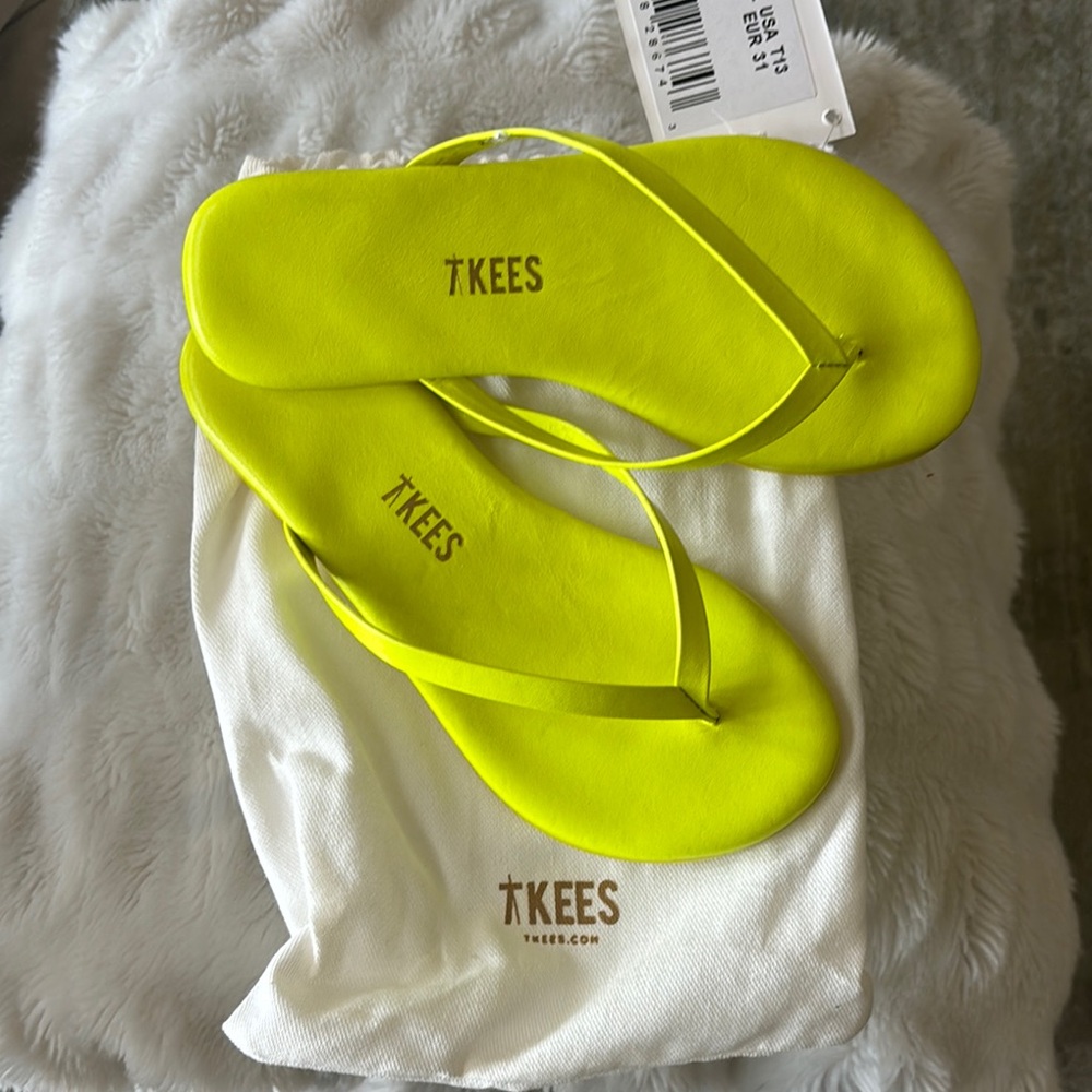 TKEES Neon Yellow Flip Flops